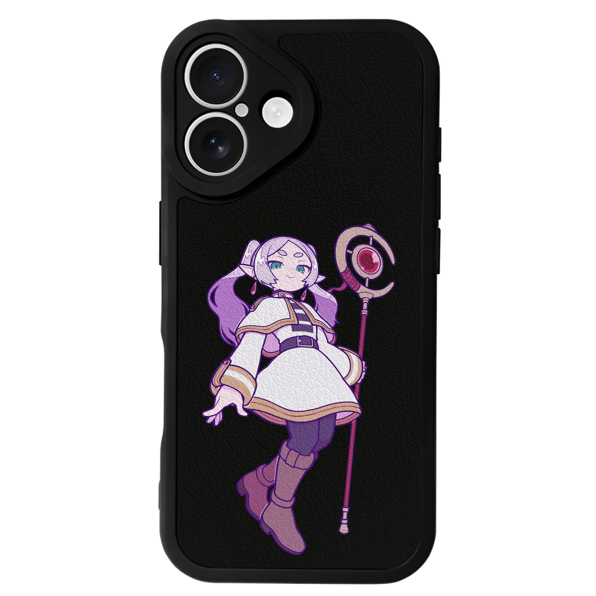 （画像用） 葬送のフリーレン Frieren 【iPhone 16シリーズ対応】シリコンスマホケース（レザー調） 材質：シリコン